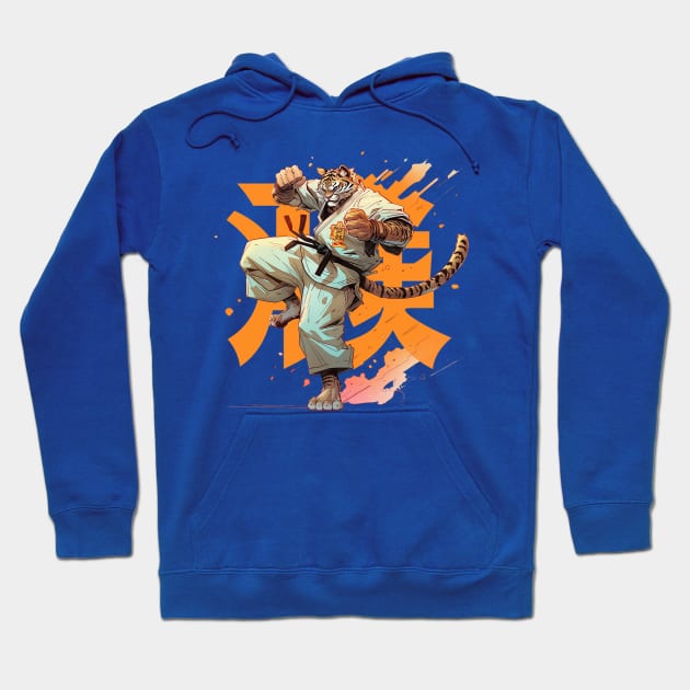 karate tiger Hoodie by piratesnow